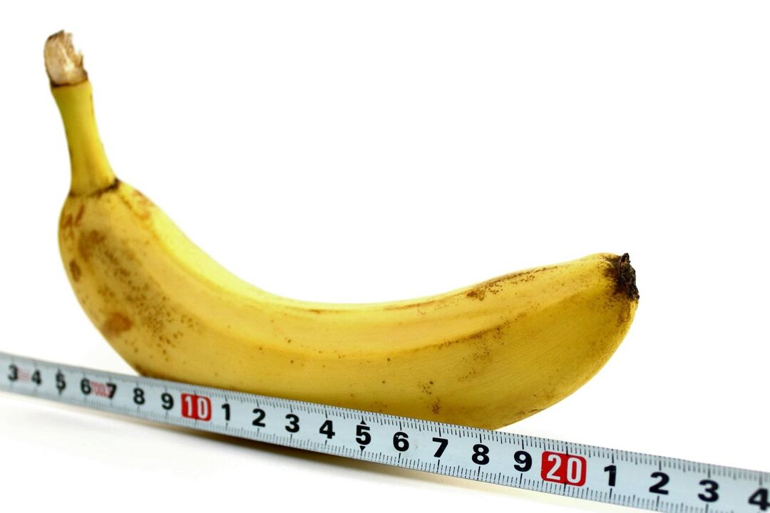 mesurer un pénis avant de l'agrandir en prenant l'exemple d'une banane